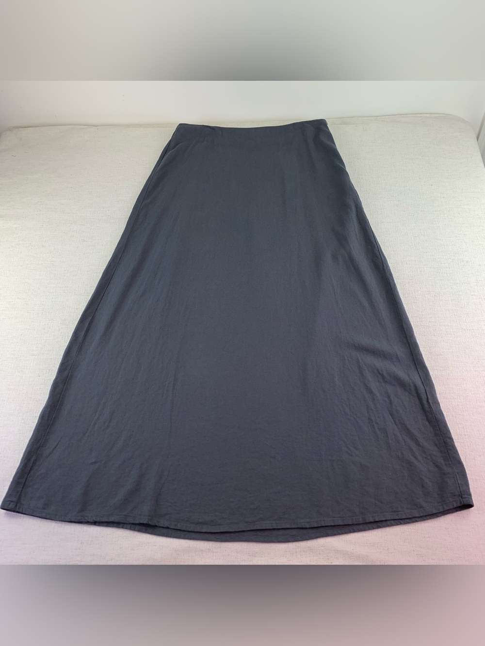 Splendid women's size M linen blend  a-line Maxi Skirt in gray